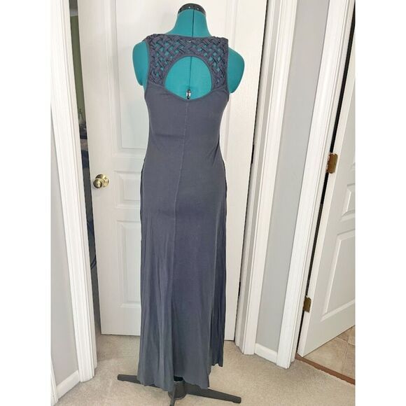 Holding Horses Maxi Length Sleeveless Weave Lattice Cotton/Modal Pocket Dress - Picture 3 of 13